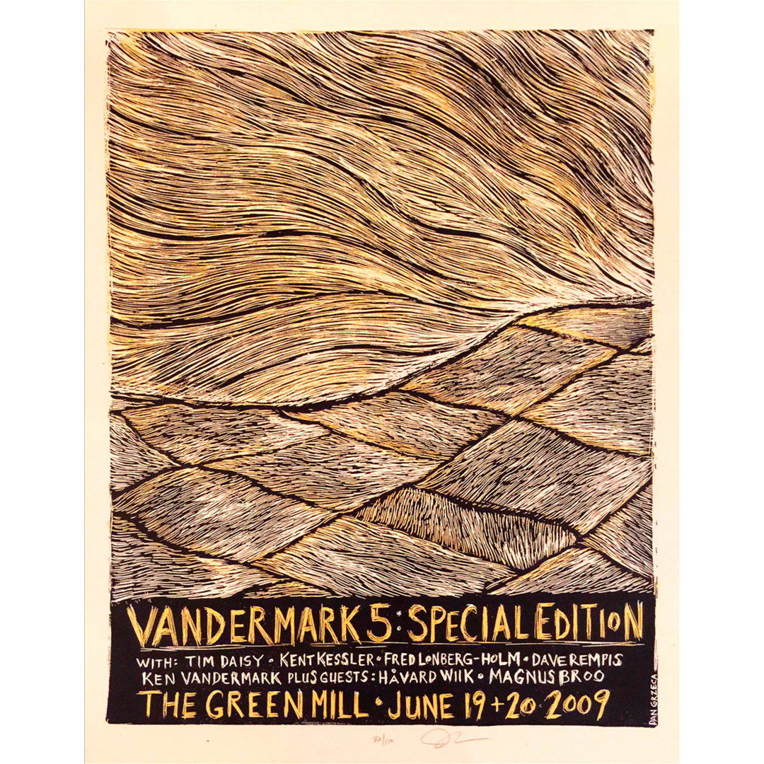 Vandermark 5 Silk-screened Concert Poster