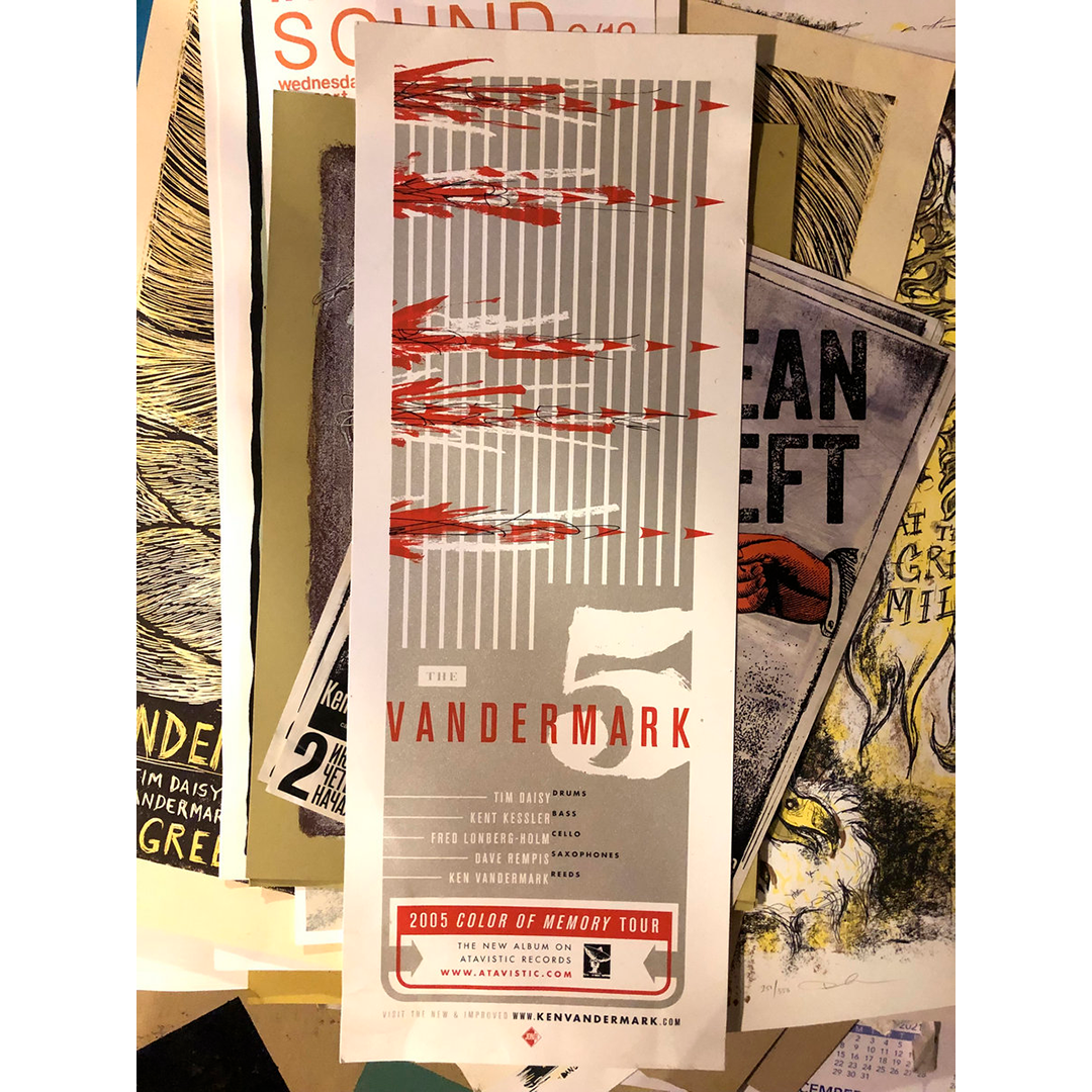 Vandermark 5 Silver and Red Poster